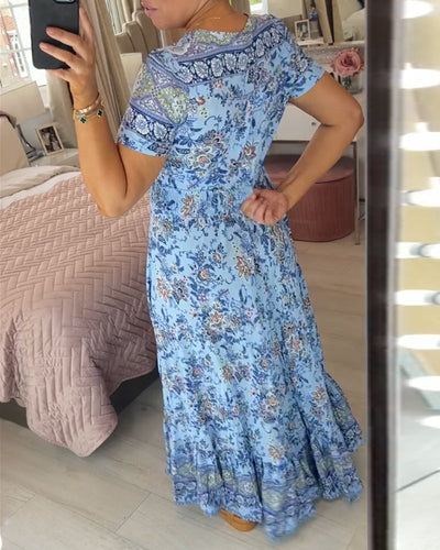Saylor | V-Neck Dress with Floral Pattern