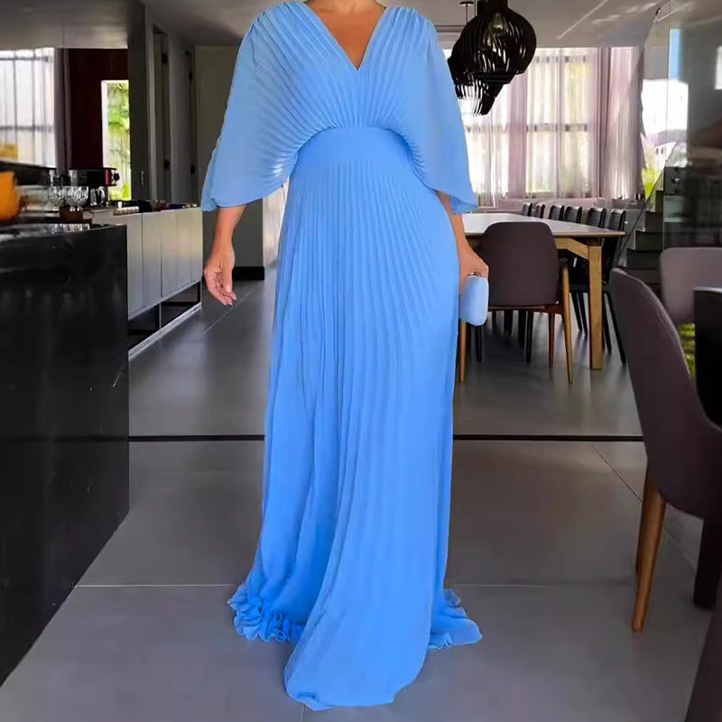 Solenne | Pleated Maxi Dress