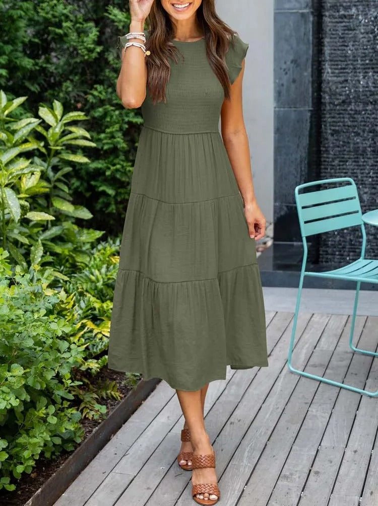 Meghan | Tiered Midi Dress