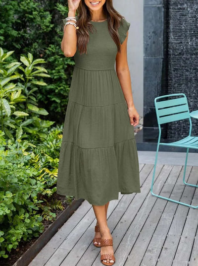 Meghan | Tiered Midi Dress