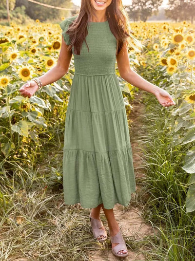 Meghan | Tiered Midi Dress