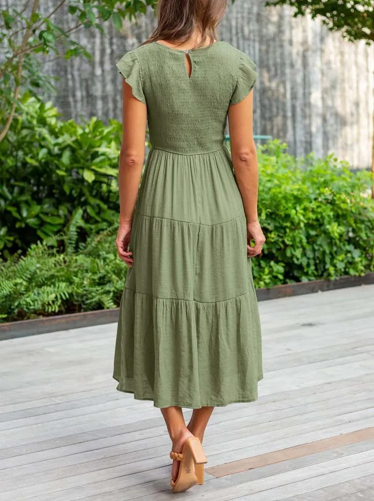 Meghan | Tiered Midi Dress