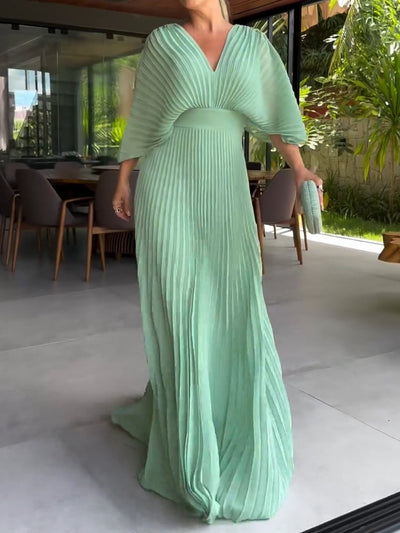 Solenne | Pleated Maxi Dress
