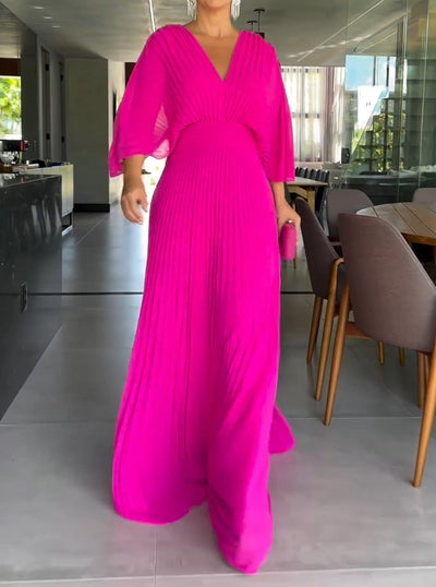 Solenne | Pleated Maxi Dress