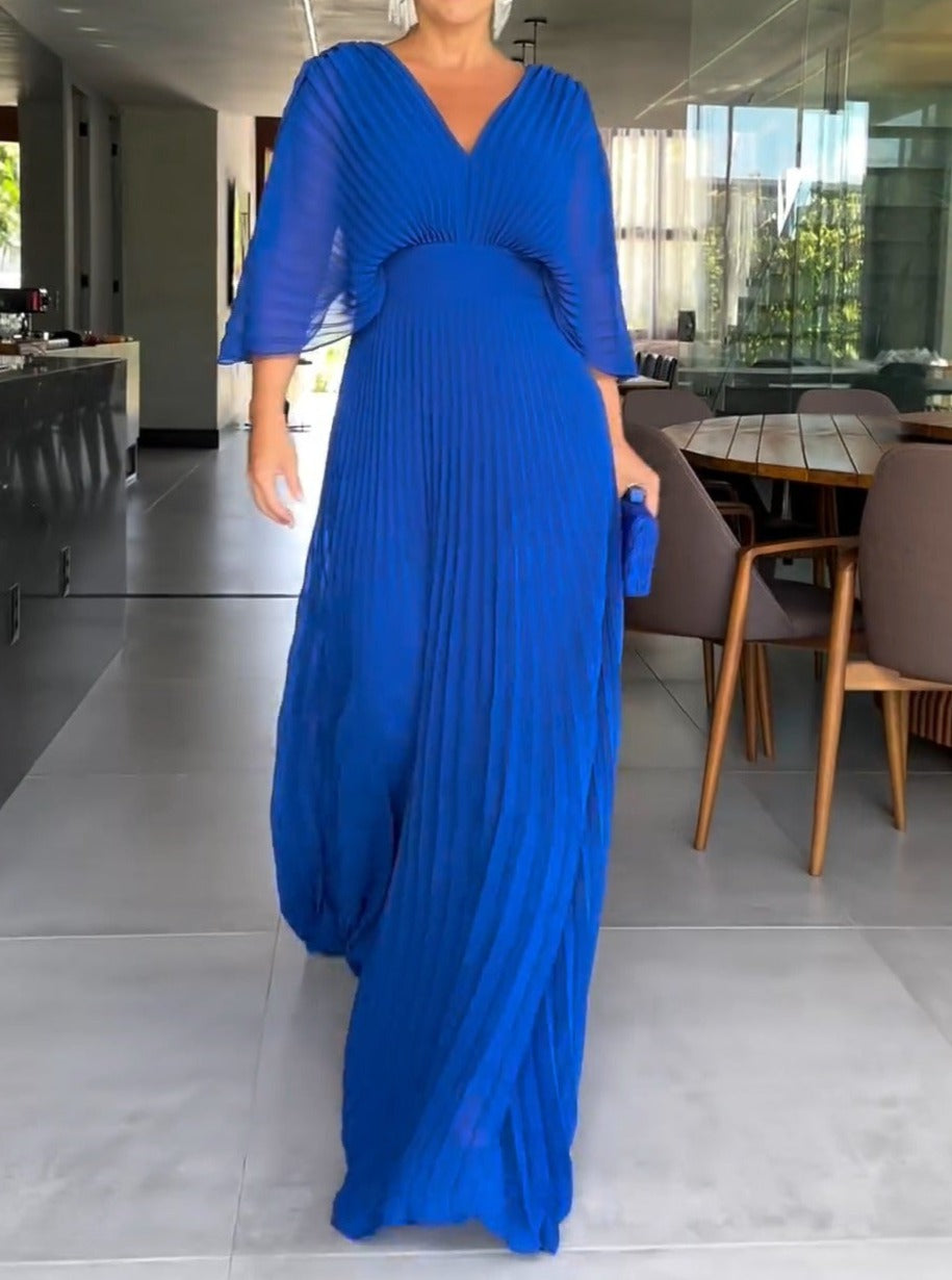 Solenne | Pleated Maxi Dress